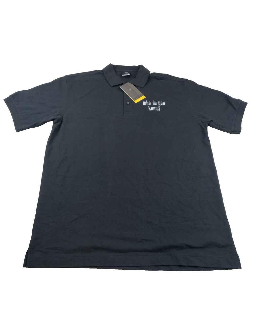 Nike Golf Dri-FIT Polo Shirt Mens Large Gray Who Do You Know Novelty Quote L